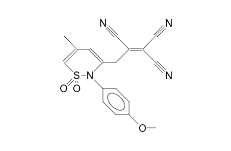 N-(4-Methoxy-phenyl)-2-methyl-4-(2,3,3-tricyano-prop-2-en-1-ylidene)-but-2-ene-1,4-sultame