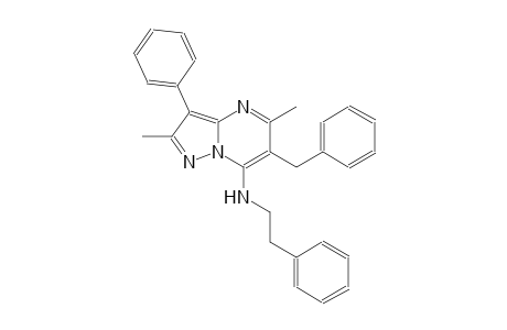 6-benzyl-2,5-dimethyl-3-phenyl-N-(2-phenylethyl)pyrazolo[1,5-a]pyrimidin-7-amine