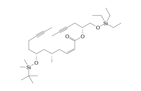 (R)-1-((Triethylsilyl)oxy)hex-4-yn-2-yl(5S,7Z)-7-((tert-butyldimethylsilyl)oxy)-5-methyldodec-2-en-10-ynoate