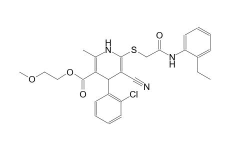 3-pyridinecarboxylic acid, 4-(2-chlorophenyl)-5-cyano-6-[[2-[(2-ethylphenyl)amino]-2-oxoethyl]thio]-1,4-dihydro-2-methyl-, 2-methoxyethyl ester