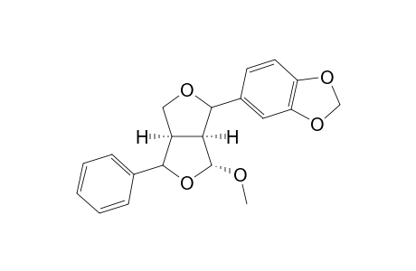 (1R,4R,5S) 4-exo-Methoxy-6-endo-(3',4'-methylenedioxyphenyl)-2-endo-phenyl-3,7-dioxabicyclo[3.3.0]octane