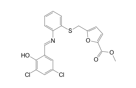 5-{{{o-[(3,5-dichlorosalicylidene)amino]phenyl}thio}methyl}-2-furoic acid, methyl ester