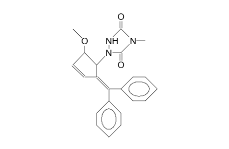 trans-3-Diphenylmethylidene-5-methoxy-4-(4-methyl-1,2,4-triazolidine-3,5-dion-1-yl)-cyclopentene