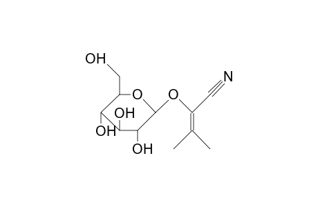 2-(B-D-Glucopyranosyloxy)-3-methyl-but-2-enenitrile