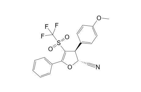 2-Cyano-3-(4-methoxyphenyl)-4-trifluoromethylsulfonyl-5-phenyl-trans-2,3-dihydrofuran