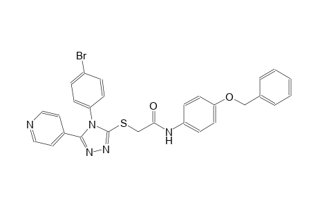 N-[4-(benzyloxy)phenyl]-2-{[4-(4-bromophenyl)-5-(4-pyridinyl)-4H-1,2,4-triazol-3-yl]sulfanyl}acetamide