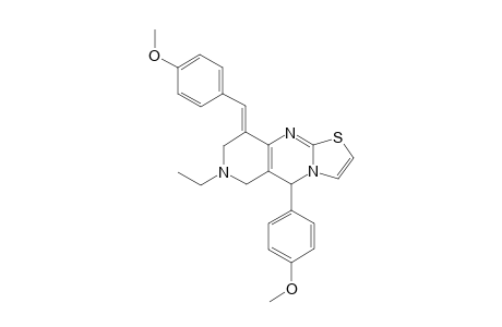 7-ethyl-9-(4-methoxybenzyl-idene)-5-(4-methoxyphenyl)-6,7,8,9-tetrahydro-5H-pyrido[4,3-d]thiazolo[3,2-a]pyramidines