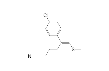 (5E)-5-(4-Chlorophenyl)-6-(methylthio)hex-5-enenitrile