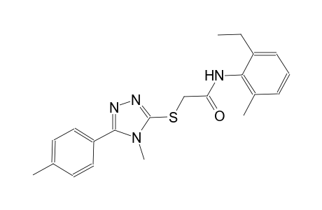 N-(2-ethyl-6-methylphenyl)-2-{[4-methyl-5-(4-methylphenyl)-4H-1,2,4-triazol-3-yl]sulfanyl}acetamide