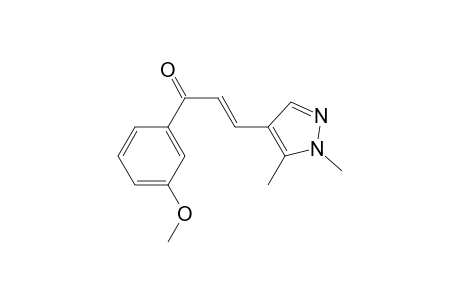 (E)-3-(1,5-dimethyl-4-pyrazolyl)-1-(3-methoxyphenyl)-2-propen-1-one