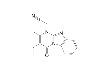 pyrimido[1,2-a]benzimidazole-1-acetonitrile, 3-ethyl-1,4-dihydro-2-methyl-4-oxo-