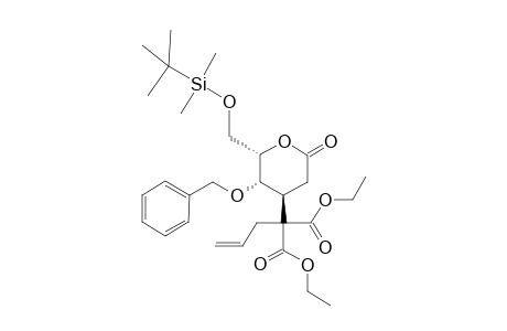 2-Allyl-2-[(2S,3S,4S)-3-benzoxy-2-[[tert-butyl(dimethyl)silyl]oxymethyl]-6-keto-tetrahydropyran-4-yl]malonic acid diethyl ester