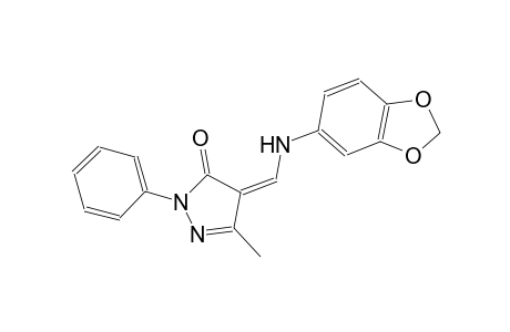 (4Z)-4-[(1,3-benzodioxol-5-ylamino)methylene]-5-methyl-2-phenyl-2,4-dihydro-3H-pyrazol-3-one