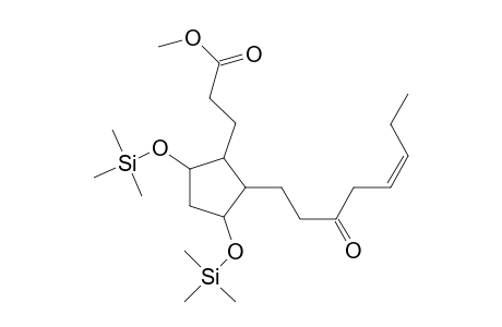 3-(2-(3-oxo-5(Z)-octenyl)-3,5-di(trimethylsiloxy)cyclopentyl)propanoic acid methyl ester