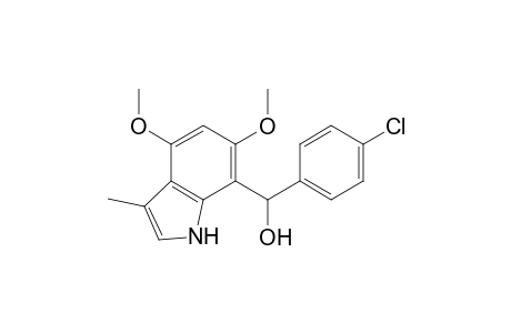 a-(4-chlorophenyl)-4,6-dimethoxy-3-methylindole-7-methanol