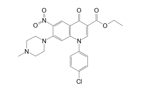1-(4-Chlorophenyl)-4-keto-7-(4-methylpiperazino)-6-nitro-quinoline-3-carboxylic acid ethyl ester