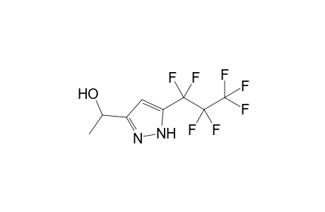 5-(Heptafluoropropyl)-3-(1-hydroxyethyl)pyrazole