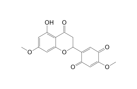 2-(5-hydroxy-4-keto-7-methoxy-chroman-2-yl)-5-methoxy-p-benzoquinone