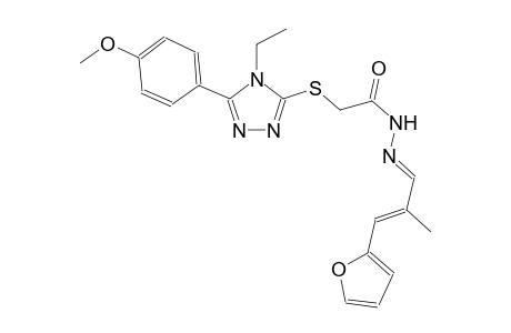 2-{[4-ethyl-5-(4-methoxyphenyl)-4H-1,2,4-triazol-3-yl]sulfanyl}-N'-[(E,2E)-3-(2-furyl)-2-methyl-2-propenylidene]acetohydrazide