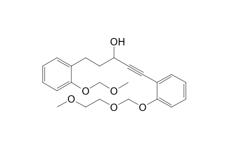 1-[((2-Methoxyethoxy)methoxy)phenyl]-5-[2-(methoxymethoxy)phenyl]pent-1-yn-3-ol