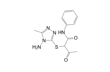 N-Phenyl 2-[(4-amino-5-methyl-4H-1,2,4-triazol-3-yl)sulfanyl]-3-oxobutanamide