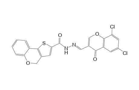 N'-[(E)-(6,8-dichloro-4-oxo-4H-chromen-3-yl)methylidene]-4H-thieno[3,2-c]chromene-2-carbohydrazide