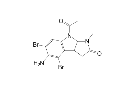 4-Acetyl-7-amino-6,8-dibromo-3-methyl-3a,8b-dihydro-1H-pyrrolo[2,3-b]indol-2-one