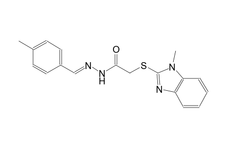 acetic acid, [(1-methyl-1H-benzimidazol-2-yl)thio]-, 2-[(E)-(4-methylphenyl)methylidene]hydrazide