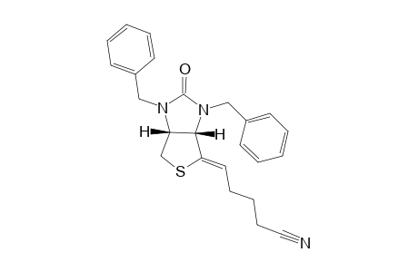 (5Z)-5-[(3aS,6aR)-1,3-dibenzyl-2-keto-6,6a-dihydro-3aH-thien[3,4-d]imidazol-4-ylidene]valeronitrile