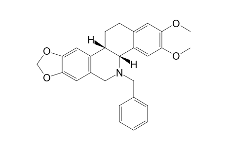 (-)-(4bR,10bS)-N-Benzyl-4b,5,6,10b,11,12-hexahydro-2,3-dimethoxy-8,9-methylenedioxybenzo[c]phenanthridine