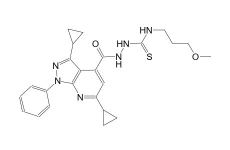 2-[(3,6-dicyclopropyl-1-phenyl-1H-pyrazolo[3,4-b]pyridin-4-yl)carbonyl]-N-(3-methoxypropyl)hydrazinecarbothioamide