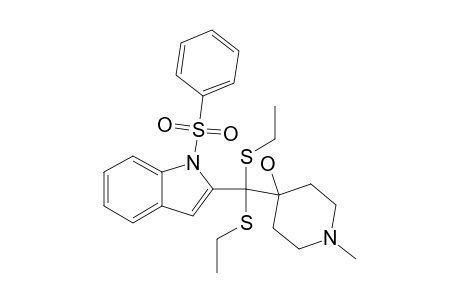 4-[1,1-BIS-(ETHYLTHIO)-1-(1-PHENYLSULFONYL-2-INDOLYL)-METHYL]-1-METHYL-4-PIPERIDINOL