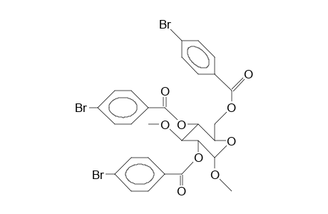 Methyl 3-O-methyl-2,4,6-tris(O-[4-bromo-benzoyl]).alpha.-D-glucopyranoside