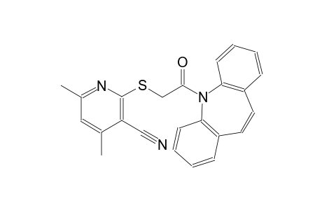3-pyridinecarbonitrile, 2-[[2-(5H-dibenz[b,f]azepin-5-yl)-2-oxoethyl]thio]-4,6-dimethyl-
