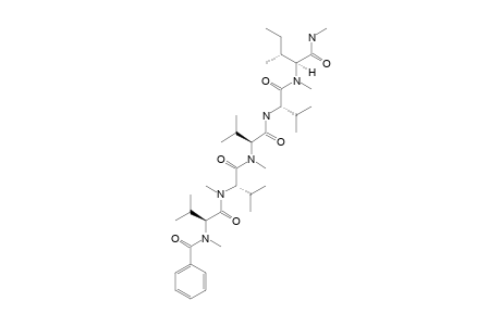 PTERULAMIDE_V;BENZOYL-NME-VAL-NME-VAL-NME-VAL-NH-VAL-NME-ILE-NHME