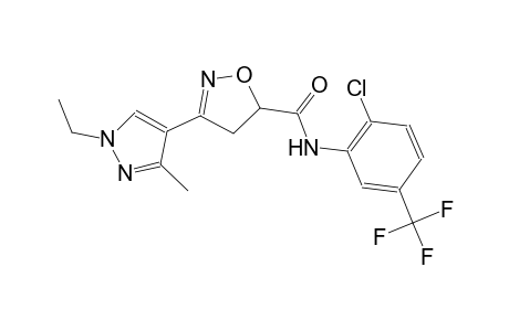 N-[2-chloro-5-(trifluoromethyl)phenyl]-3-(1-ethyl-3-methyl-1H-pyrazol-4-yl)-4,5-dihydro-5-isoxazolecarboxamide