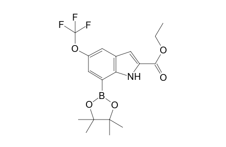 Ethyl 7-(4,4,5,5-tetramethyl-1,3,2-dioxaborolan-2-yl)-5-(trifluoromethoxy)-1H-indole-2-carboxylate