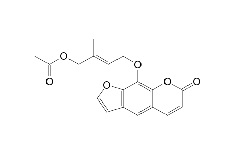 7H-Furo[3,2-g][1]benzopyran-7-one, 9-[[4-(acetyloxy)-3-methyl-2-butenyl]oxy]-, (E)-