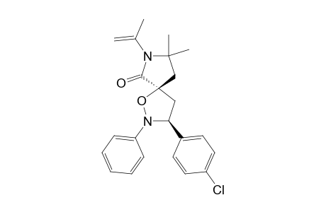 2-PHENYL-3-(4-CHLOROPHENYL)-6-OXO-7-(1-METHYLETHENYL)-8,8-DIMETHYL-1-OXA-2,7-DIAZASPIRO-[4.4]-NONANE