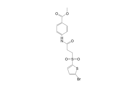 methyl 4-({3-[(5-bromo-2-thienyl)sulfonyl]propanoyl}amino)benzoate