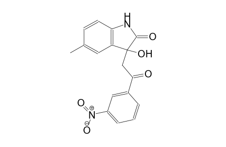 3-hydroxy-5-methyl-3-[2-(3-nitrophenyl)-2-oxoethyl]-1,3-dihydro-2H-indol-2-one