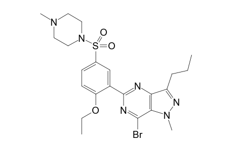 7-bromo-1-methyl-5-[2-ethoxy-5-(4-methylpiperazin-1-ylsulphonyl)phenyl]-3-n-propyl-pyrazolo[4,3-d]pyrimidine