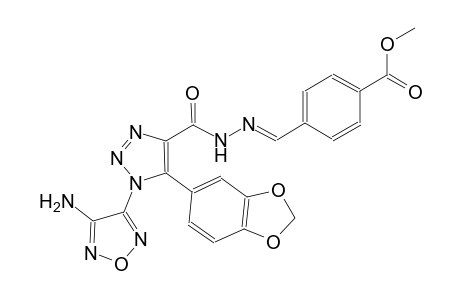 methyl 4-[(E)-({[1-(4-amino-1,2,5-oxadiazol-3-yl)-5-(1,3-benzodioxol-5-yl)-1H-1,2,3-triazol-4-yl]carbonyl}hydrazono)methyl]benzoate