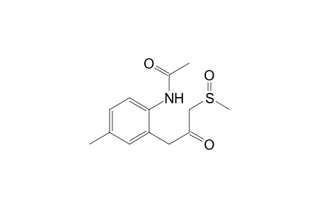 Acetamide, N-[4-methyl-2-[3-(methylsulfinyl)-2-oxopropyl]phenyl]-