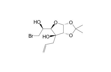 3-C-Allyl-6-bromo-6-deoxy-1,2 -O-(isopropylidene)-.alpha.-D-glucofuranose
