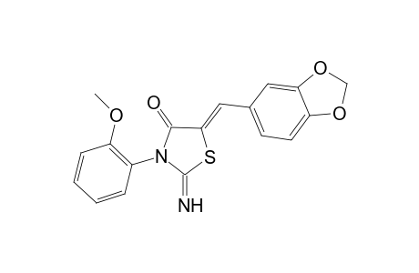 5-Benzo[1,3]dioxol-5-ylmethylene-2-imino-3-(2-methoxy-phenyl)-thiazolidin-4-one