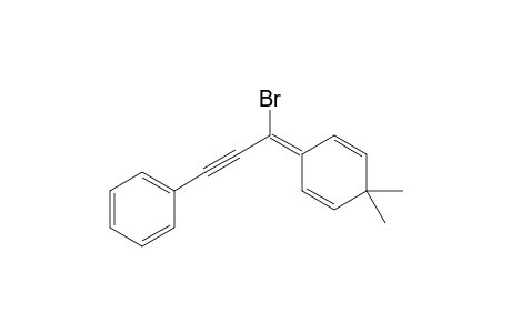 6-(1-bromanyl-3-phenyl-prop-2-ynylidene)-3,3-dimethyl-cyclohexa-1,4-diene