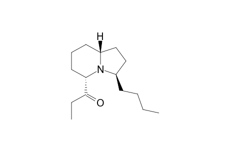 1-[(3R,5S,8aR)-3-butyl-1,2,3,5,6,7,8,8a-octahydroindolizin-5-yl]-1-propanone