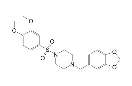 1-(1,3-Benzodioxol-5-ylmethyl)-4-[(3,4-dimethoxyphenyl)sulfonyl]piperazine