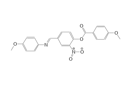 benzoic acid, 4-methoxy-, 4-[(E)-[(4-methoxyphenyl)imino]methyl]-2-nitrophenyl ester